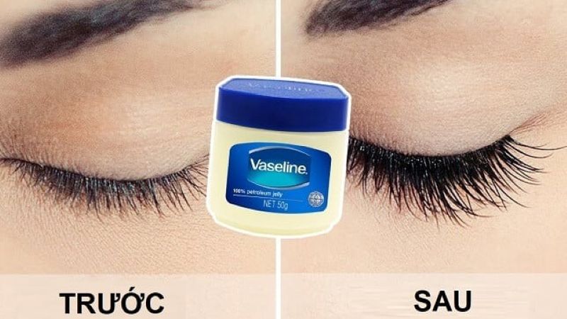 Dưỡng mi bằng vaseline